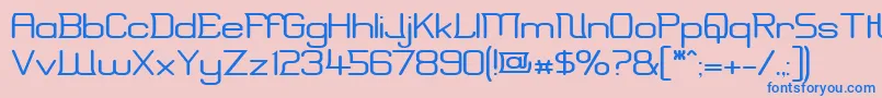 ErinalWide Font – Blue Fonts on Pink Background