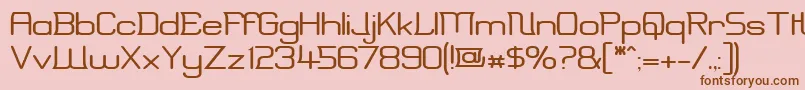 ErinalWide Font – Brown Fonts on Pink Background