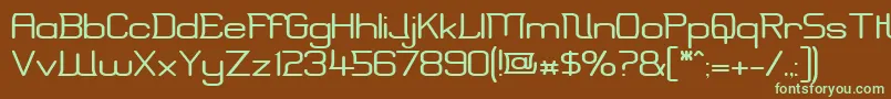 ErinalWide Font – Green Fonts on Brown Background