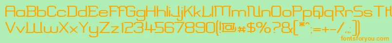 ErinalWide Font – Orange Fonts on Green Background