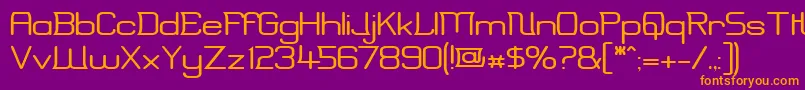 ErinalWide Font – Orange Fonts on Purple Background