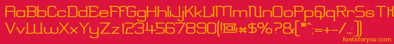 ErinalWide Font – Orange Fonts on Red Background