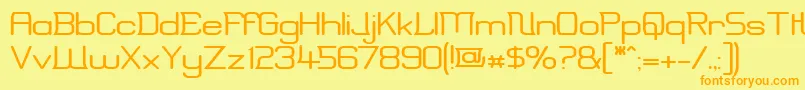 ErinalWide Font – Orange Fonts on Yellow Background