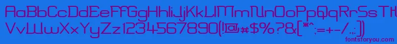 ErinalWide Font – Purple Fonts on Blue Background