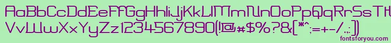 ErinalWide Font – Purple Fonts on Green Background