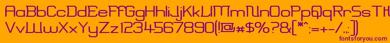 ErinalWide Font – Purple Fonts on Orange Background