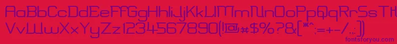 ErinalWide Font – Purple Fonts on Red Background