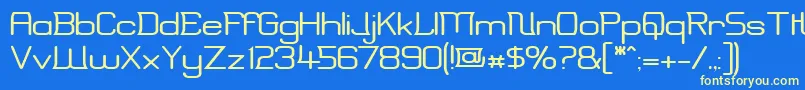 ErinalWide Font – Yellow Fonts on Blue Background