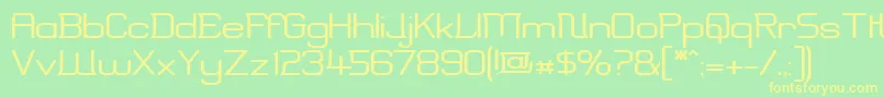 ErinalWide Font – Yellow Fonts on Green Background