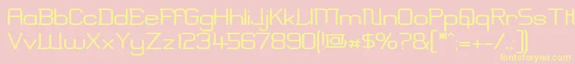 ErinalWide Font – Yellow Fonts on Pink Background