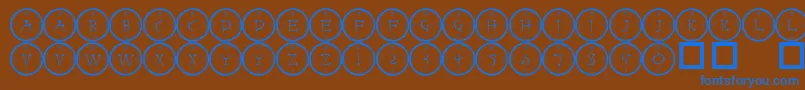 101clockface Font – Blue Fonts on Brown Background