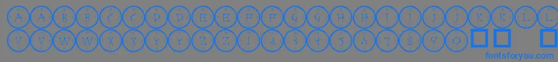 fuente 101clockface – Fuentes Azules Sobre Fondo Gris