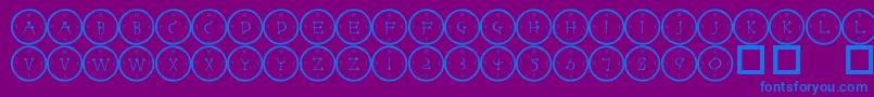 101clockface Font – Blue Fonts on Purple Background