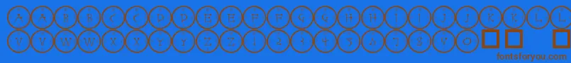 101clockface Font – Brown Fonts on Blue Background