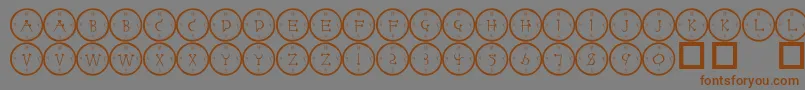 101clockface Font – Brown Fonts on Gray Background