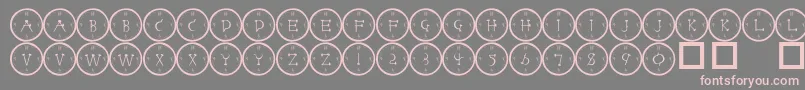 101clockface Font – Pink Fonts on Gray Background