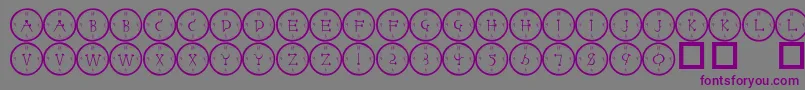 Шрифт 101clockface – фиолетовые шрифты на сером фоне