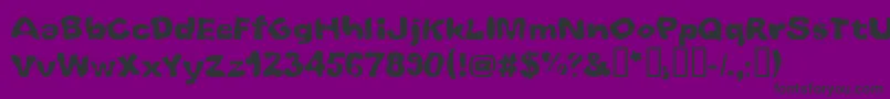 Whoobub ffy-Schriftart – Schwarze Schriften auf violettem Hintergrund