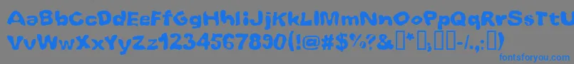 Whoobub ffy Font – Blue Fonts on Gray Background