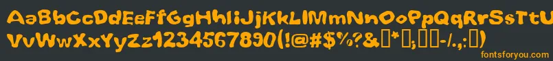 Whoobub ffy Font – Orange Fonts on Black Background