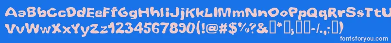 Шрифт Whoobub ffy – розовые шрифты на синем фоне