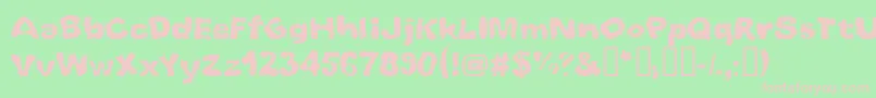 Whoobub ffy Font – Pink Fonts on Green Background