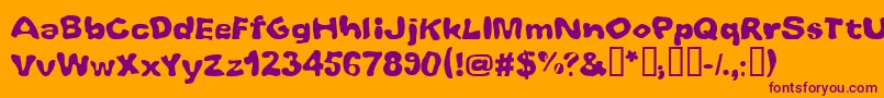 Whoobub ffy Font – Purple Fonts on Orange Background