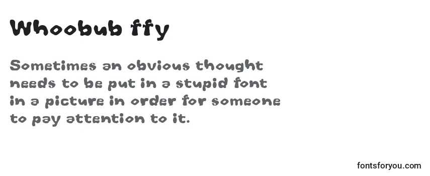 Whoobub ffy Font