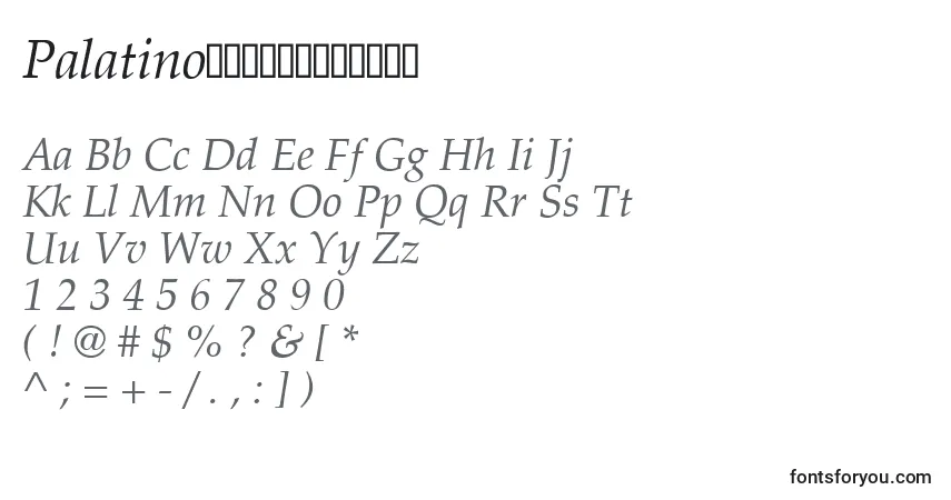 A fonte PalatinoРљСѓСЂСЃРёРІ – alfabeto, números, caracteres especiais