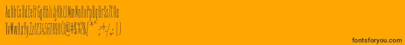 FineNTall Font – Black Fonts on Orange Background
