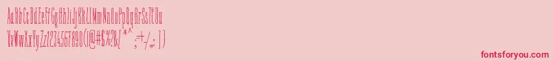 FineNTall-Schriftart – Rote Schriften auf rosa Hintergrund