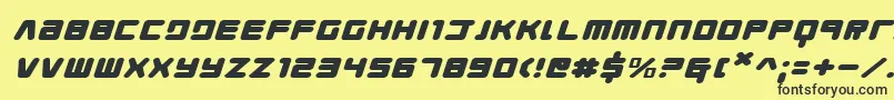 Youngtechsexi Font – Black Fonts on Yellow Background