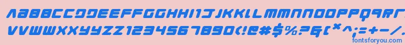 Youngtechsexi Font – Blue Fonts on Pink Background