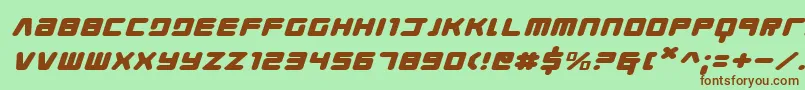 Youngtechsexi Font – Brown Fonts on Green Background