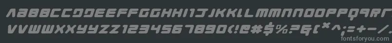 Youngtechsexi Font – Gray Fonts on Black Background