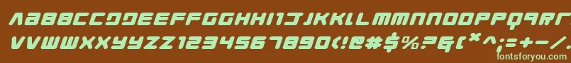 Youngtechsexi Font – Green Fonts on Brown Background