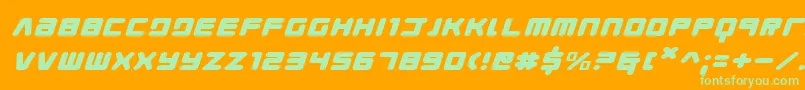 Youngtechsexi Font – Green Fonts on Orange Background