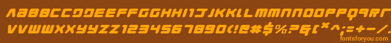 Youngtechsexi Font – Orange Fonts on Brown Background