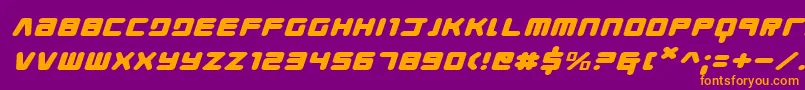 Youngtechsexi Font – Orange Fonts on Purple Background