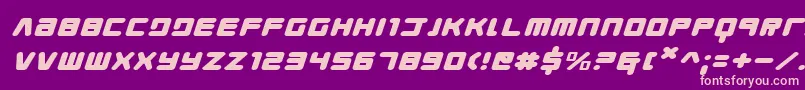 Youngtechsexi Font – Pink Fonts on Purple Background