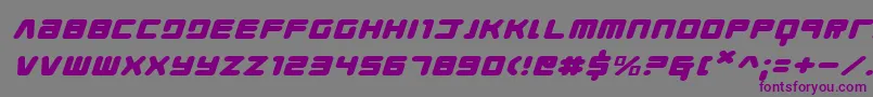 Youngtechsexi-fontti – violetit fontit harmaalla taustalla