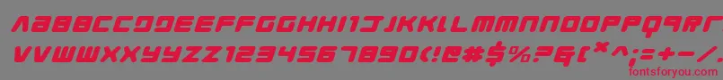Youngtechsexi Font – Red Fonts on Gray Background