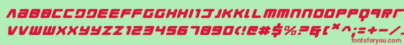 Youngtechsexi Font – Red Fonts on Green Background