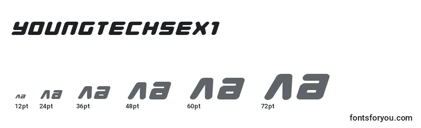 Youngtechsexi Font Sizes