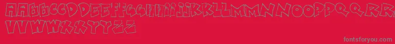 BoredSchoolboy Font – Gray Fonts on Red Background