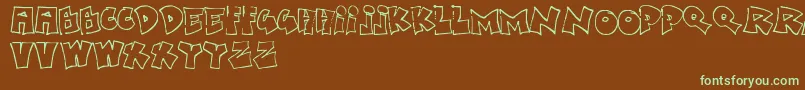 Шрифт BoredSchoolboy – зелёные шрифты на коричневом фоне