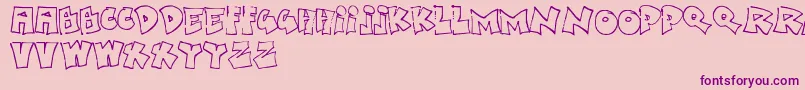 fuente BoredSchoolboy – Fuentes Moradas Sobre Fondo Rosa