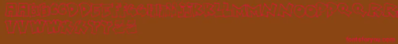 BoredSchoolboy Font – Red Fonts on Brown Background