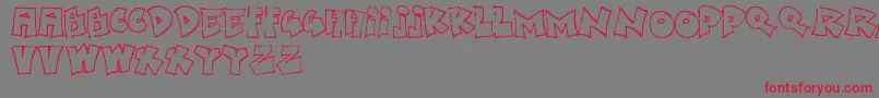 BoredSchoolboy-Schriftart – Rote Schriften auf grauem Hintergrund