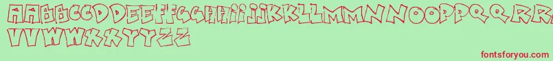 BoredSchoolboy Font – Red Fonts on Green Background